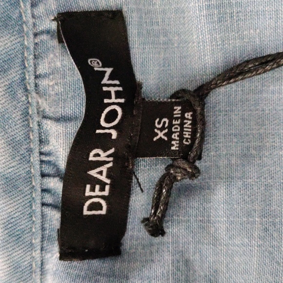 02173 Dear John Madalynn blue chambray blouse XS NWT - Picture 8 of 12